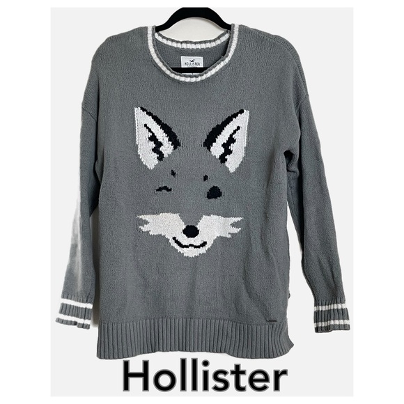 Hollister Women’s Long Sleeve Winking Fox Sweater - Small - Picture 1 of 7